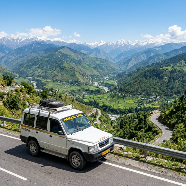 Tata Sumo on Mountain Road